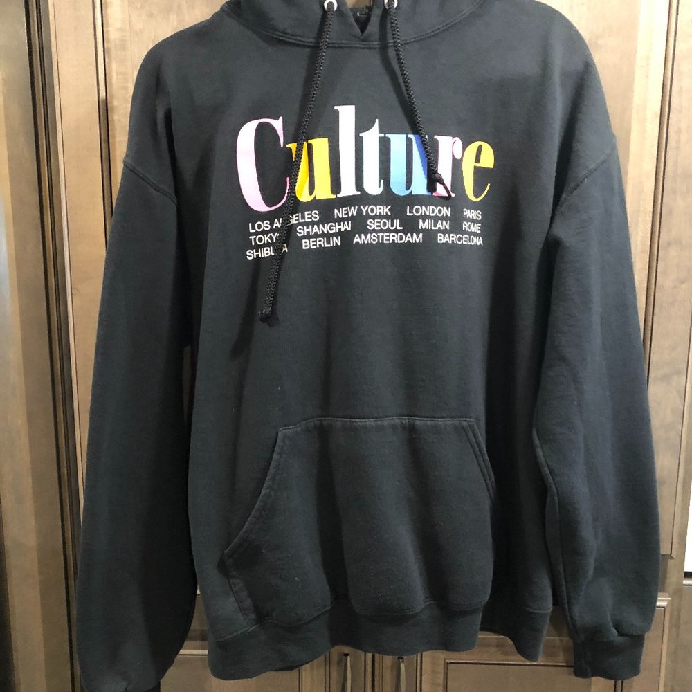 BOWERY SUPPLY CO. "Culture" Hoodie - BLACK SIZE L
